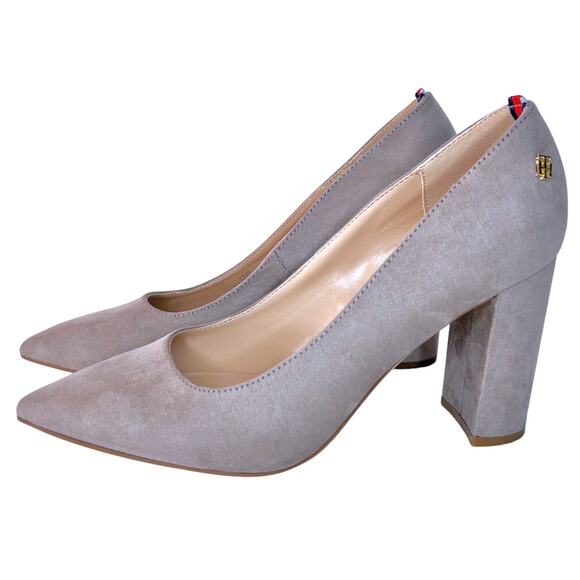 Tommy Hilfiger Shoes - Chunky Heel Suede 7.5 Office Siren 90s Inspired Tommy Hilfiger Women